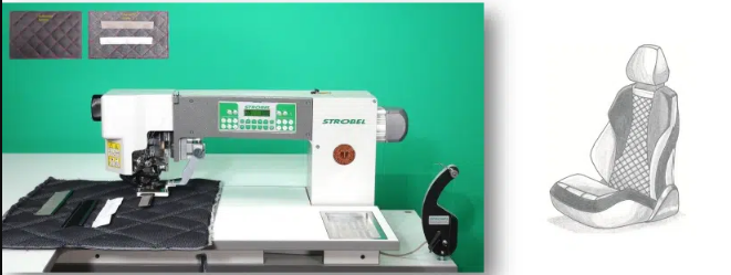 STROBEL 810C Двухниточная челночная машина для производства чехлов на сиденья